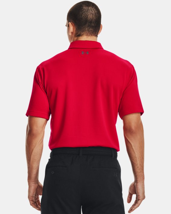 男士UA Tech™ Polo衫, Red, pdpMainDesktop image number 1
